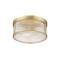 Z-Lite Carnaby Flush Mount, 4-Light, 18 In.W x 8.25 In.H, Modern Gold/Clear Ribbed 7504FR18-MGLD - alternate 2